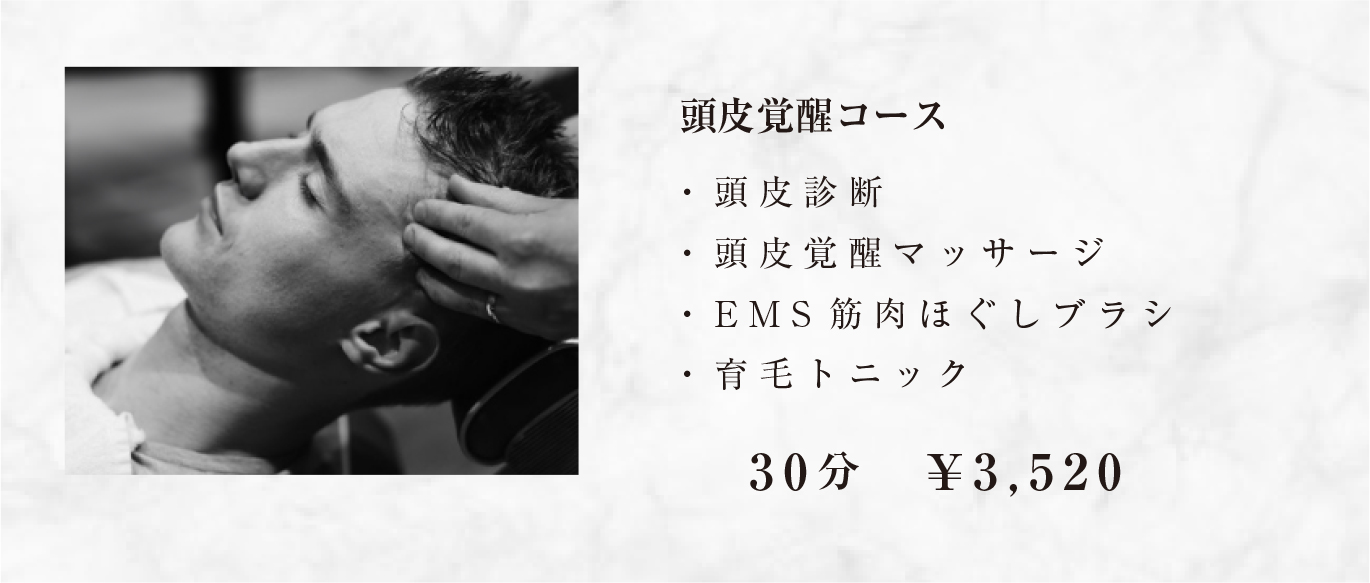 頭皮覚醒コース 30分 3,520円